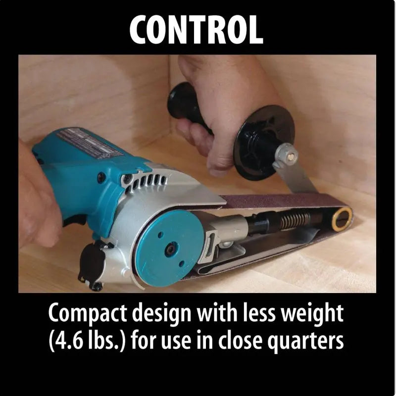 MAKITA 1-1/8 In. X 21 In. Belt Sander, 5.0 A, Teal - 9031