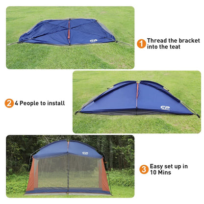 CAMPROS Screen House Canopy Tent, Blue, 12' x 10', 90in Center Height
