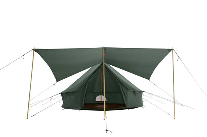 White Duck Outdoors Regatta Bell Tent Awning, Desert Red, 10 ft - Complete Canopy With Poles