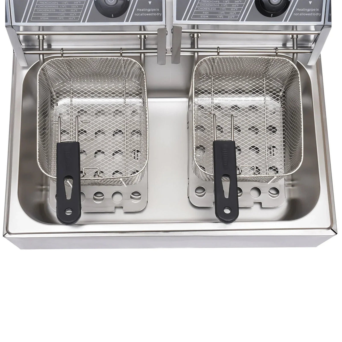 Commercial Electric Deep Fryer, 5000W, 12L Single Tank, Stainless Steel Fry Basket