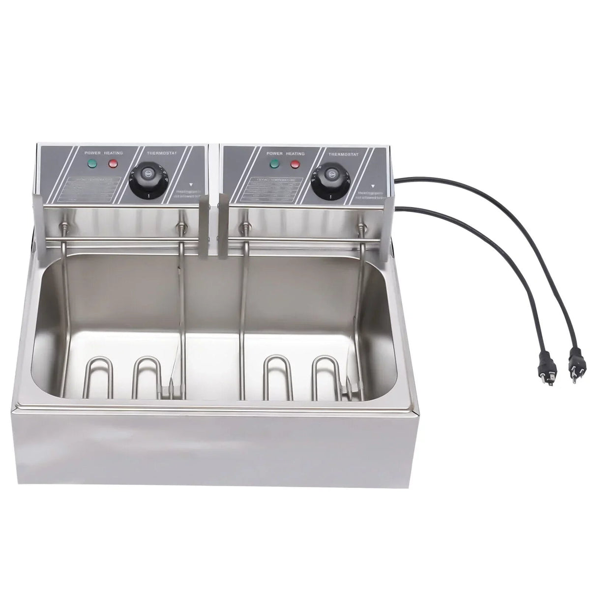 Commercial Electric Deep Fryer, 5000W, 12L Single Tank, Stainless Steel Fry Basket