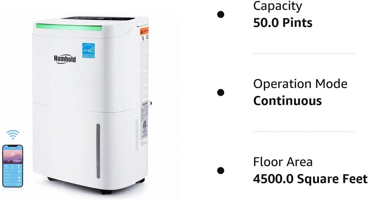 HUMHOLD Portable Air Conditioner, 14000 BTU, White - HDPAC-10-A1