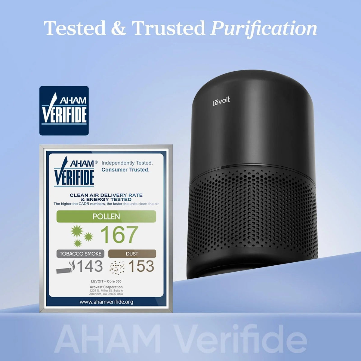 Compact Home Air Purifier - 56W 143 CFM