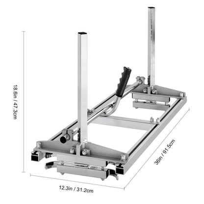 VEVOR Chainsaw Mill, Galvanized Steel, 14-36 in Guide Bar, 0.2-11.81 in Cutting Thickness