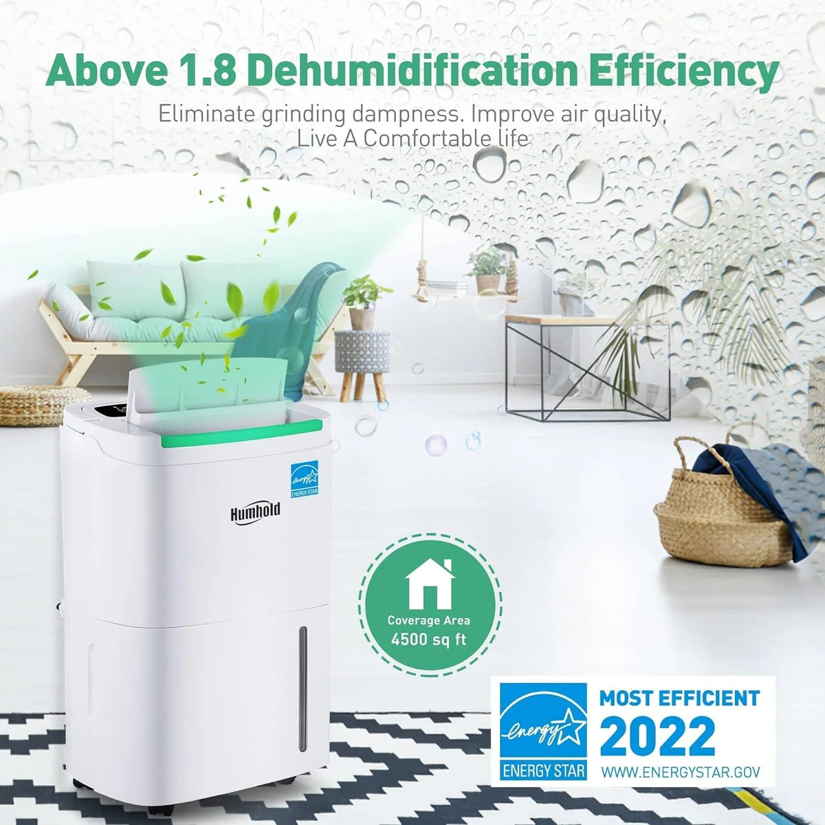 HUMHOLD Portable Air Conditioner, 14000 BTU, White - HDPAC-10-A1