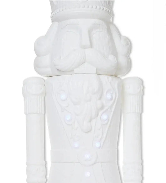 Holiday Time Lighted Musical Nutcracker Statue 75 inch / 6 Foot White - 2025