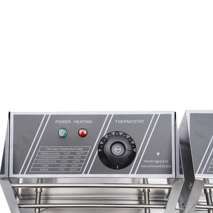 Commercial Electric Deep Fryer, 5000W, 12L Single Tank, Stainless Steel Fry Basket