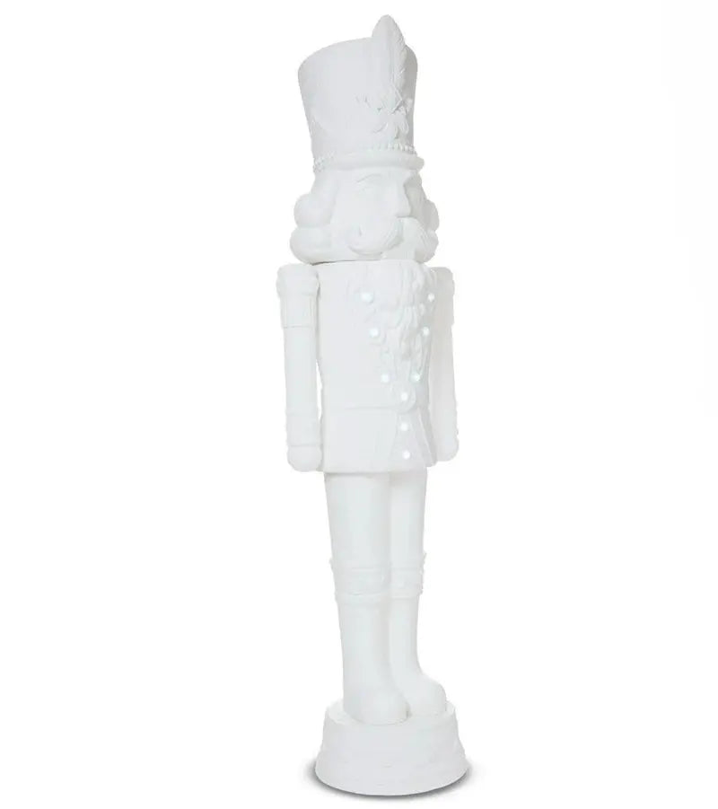Holiday Time Lighted Musical Nutcracker Statue 75 inch / 6 Foot White - 2025