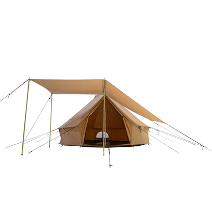 White Duck Outdoors Regatta Bell Tent Awning, Desert Red, 10 ft - Complete Canopy With Poles