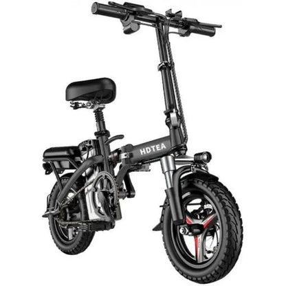 Folding Electric Bike, 250W Fat Tire, Black