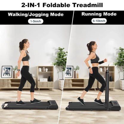 Bigzzia 2-in-1 Under Desk Treadmill, 2.5HP, 6.25MPH, 265 Lb